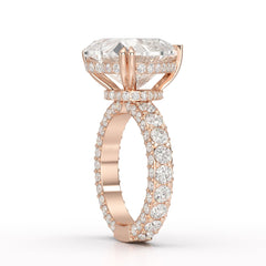 12.33 CT Hidden Halo Lab Diamond Heart Cut Ring