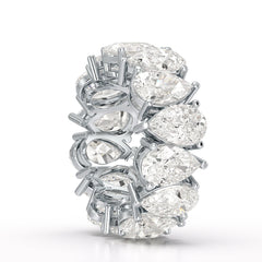 13.3 CT Pear Cut Full Eternity Lab Diamond Ring