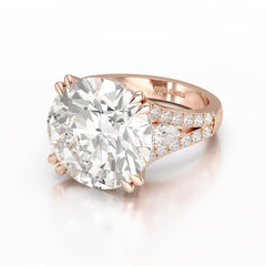 12.75 CT Round Cut Solitaire Lab Diamond Ring
