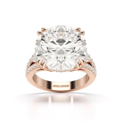 12.75 CT Round Cut Solitaire Lab Diamond Ring