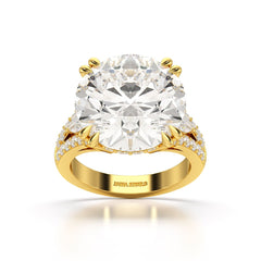 12.75 CT Round Cut Solitaire Lab Diamond Ring