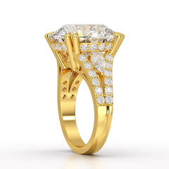 12.75 CT Round Cut Solitaire Lab Diamond Ring