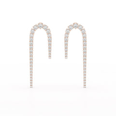 14.26 CT Round Cut Lab Diamond Drop Earrings