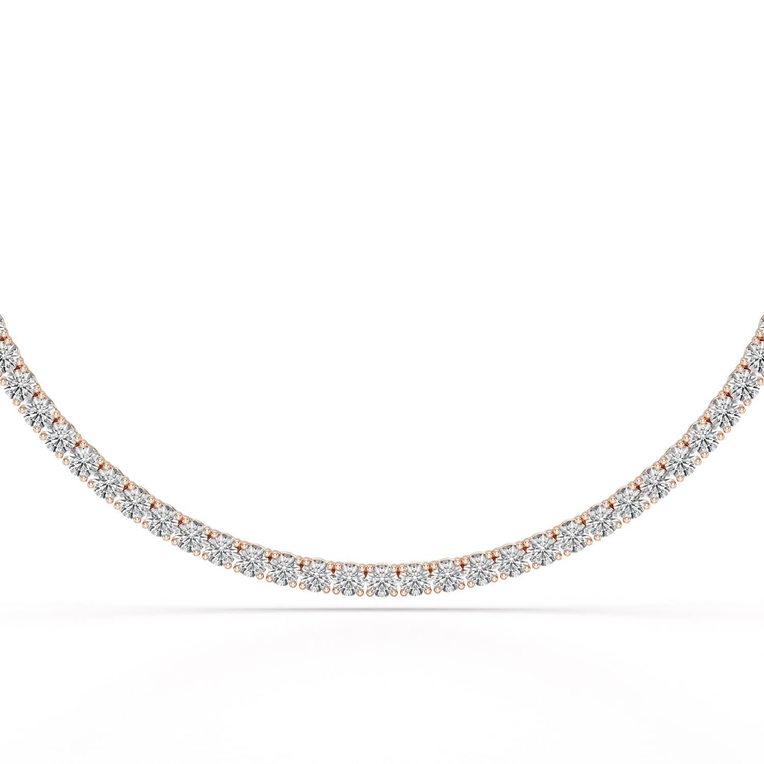 15.86 CT Round Brilliant Riviere Lab Diamond Necklace