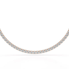 15.86 CT Round Brilliant Riviere Lab Diamond Necklace