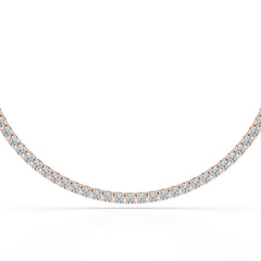15.86 CT Round Brilliant Riviere Lab Diamond Necklace