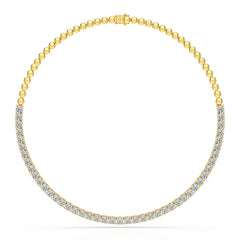 15.86 CT Round Brilliant Riviere Lab Diamond Necklace