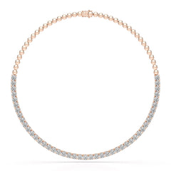 15.86 CT Round Brilliant Riviere Lab Diamond Necklace