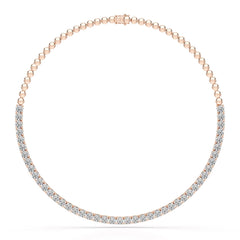 15.86 CT Round Brilliant Riviere Lab Diamond Necklace