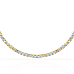 15.86 CT Round Brilliant Riviere Lab Diamond Necklace