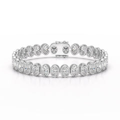 16 CT Lab Diamond Oval Cut Tennis Bracelet