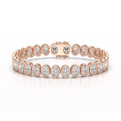 16 CT Lab Diamond Oval Cut Tennis Bracelet