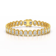 16 CT Lab Diamond Oval Cut Tennis Bracelet