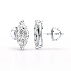 1 CT Marquise Stud Lab Diamond Earrings