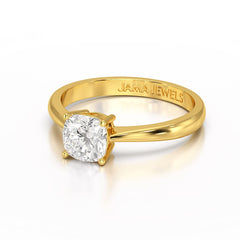 1 CT Cushion Cut Lab Diamond Solitaire Ring
