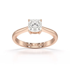 1 CT Cushion Cut Lab Diamond Solitaire Ring