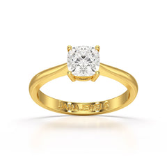 1 CT Cushion Cut Lab Diamond Solitaire Ring