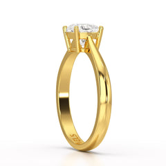 1 CT Cushion Cut Lab Diamond Solitaire Ring