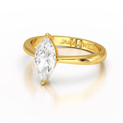 1 CT Marquise Cut Lab Diamond Solitaire Ring