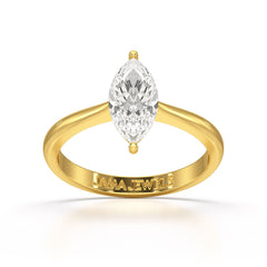 1 CT Marquise Cut Lab Diamond Solitaire Ring