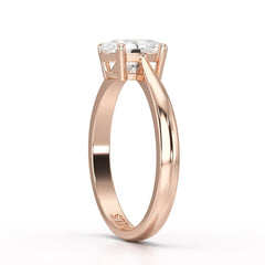 1 CT Oval Cut Solitaire Lab Diamond Ring