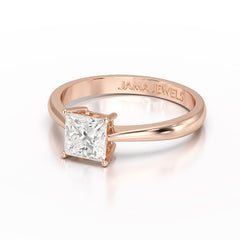 1 CT Princess Cut Solitaire Lab Diamond Ring