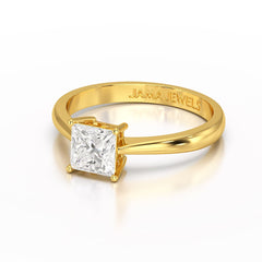 1 CT Princess Cut Solitaire Lab Diamond Ring