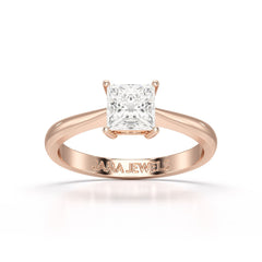 1 CT Princess Cut Solitaire Lab Diamond Ring