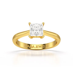 1 CT Princess Cut Solitaire Lab Diamond Ring