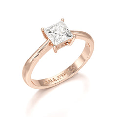 1 CT Princess Cut Solitaire Lab Diamond Ring