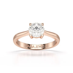 1 CT Round Cut Solitaire Lab Diamond Ring