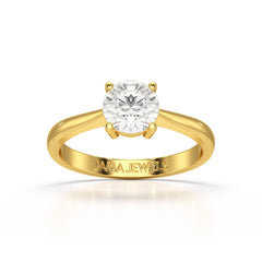 1 CT Round Cut Solitaire Lab Diamond Ring