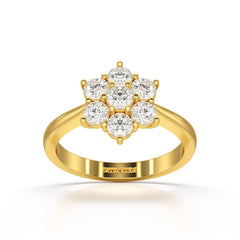 1 Carat Round Cut Lab Diamond Ring