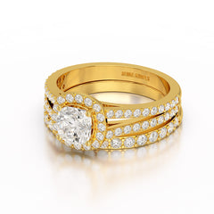 2.12 CT Cushion Cut Halo Lab Diamond Ring