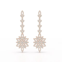 2.15 CT Lab Diamond Dangle Wedding Earring