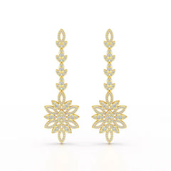 2.15 CT Lab Diamond Dangle Wedding Earring
