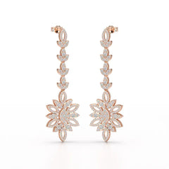 2.15 CT Lab Diamond Dangle Wedding Earring
