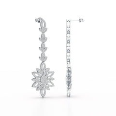 2.15 CT Lab Diamond Dangle Wedding Earring