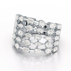 2.16 CT Multi Shape Layered Lab Diamond Ring