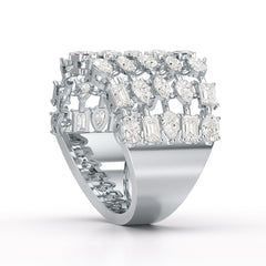 2.16 CT Multi Shape Layered Lab Diamond Ring