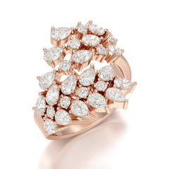 2.1 CT Lab Diamond Pear Cut Fancy Ring