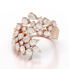 2.1 CT Lab Diamond Pear Cut Fancy Ring