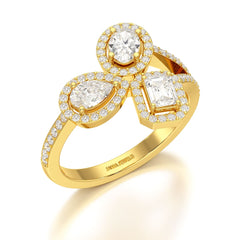 2.23 CT Lab Diamond Halo Ring