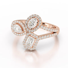 2.23 CT Lab Diamond Halo Ring