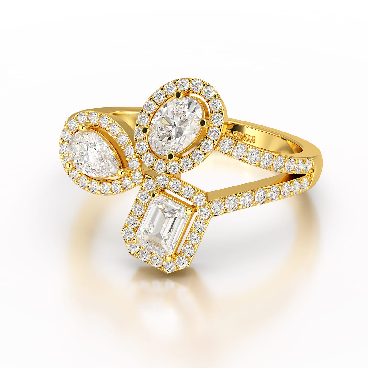 2.23 CT Lab Diamond Halo Ring