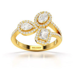 2.23 CT Lab Diamond Halo Ring