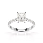 2.28 CT Solitaire Emerald Cut Lab Diamond Ring