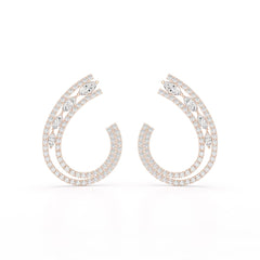 2.2 CT Lab Diamond Marquise Cut Stud Earrings