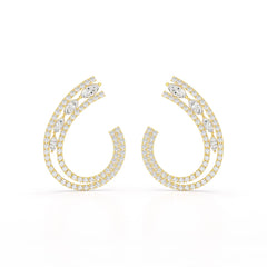 2.2 CT Lab Diamond Marquise Cut Stud Earrings