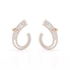 2.2 CT Lab Diamond Marquise Cut Stud Earrings